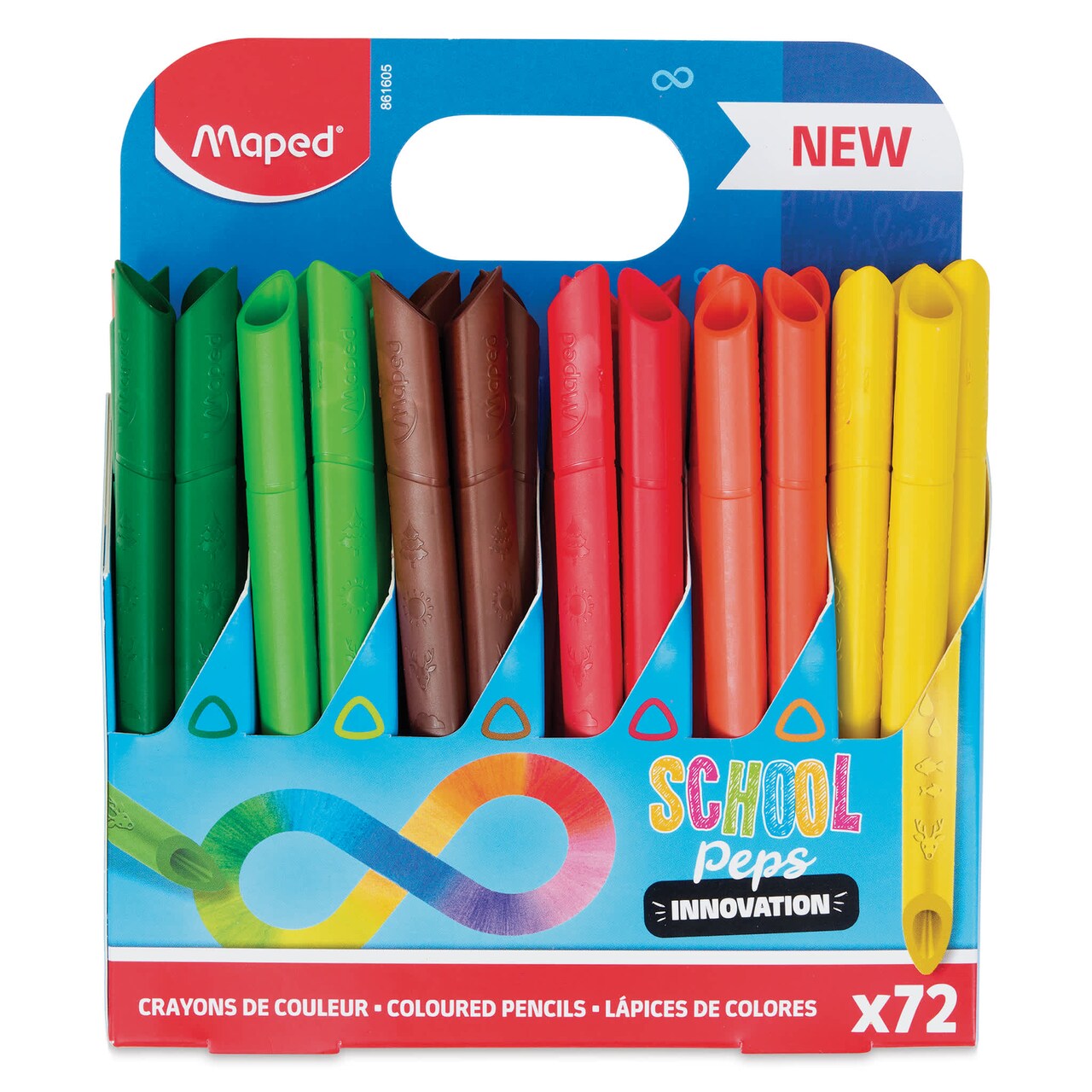 Maped Color'Peps Infinity Colored Pencils - Classroom Pack, Set of 72